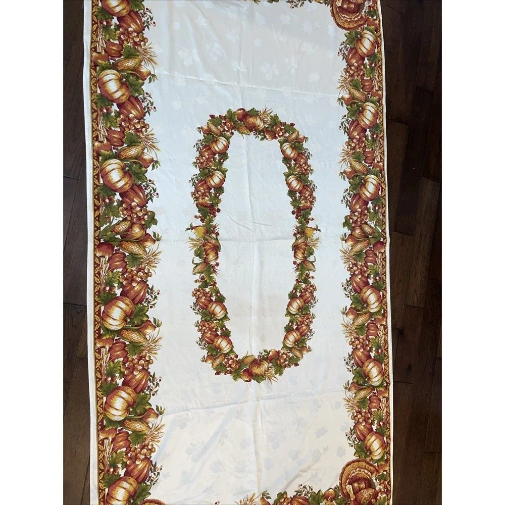 Vtg‎ Thanksgiving Tablecloth 56